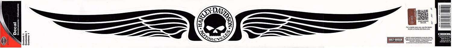 Harley-Davidson SKULL With Wings Vinyl Decal