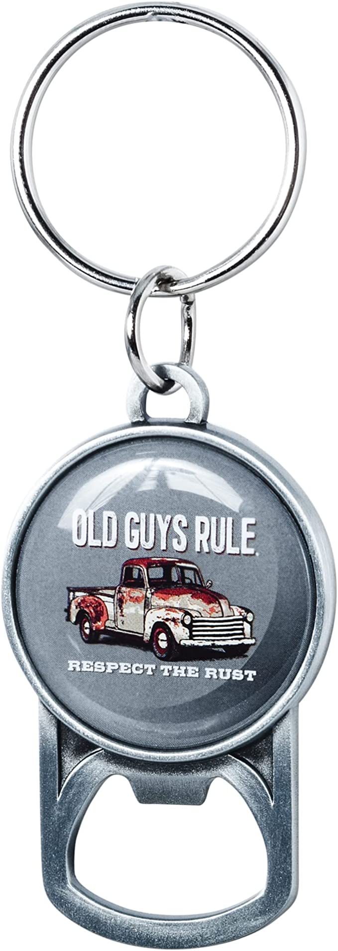 Old Guys Rule Respect The Rust Bottle Opener Key Chain
