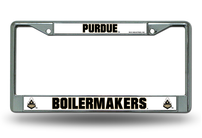 Purdue Boilermakers Chrome License Plate Frame  Free SCREW Caps with this Frame