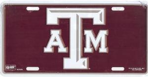 Texas A And M Burgundy LICENSE PLATE