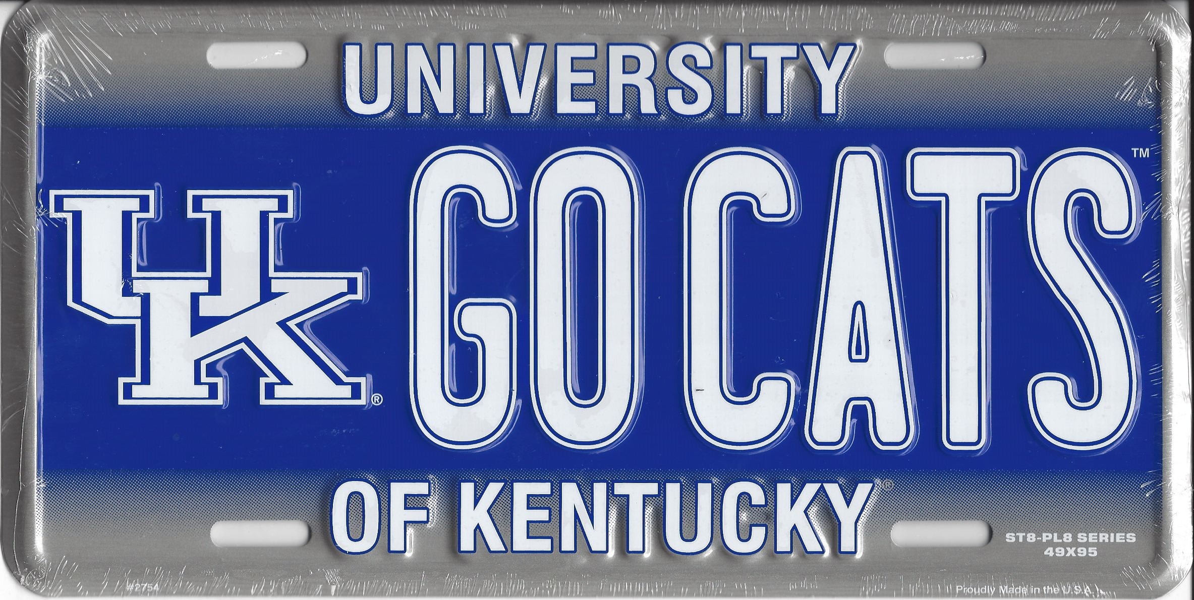 Kentucky Wildcats GOCATS Metal License Plate