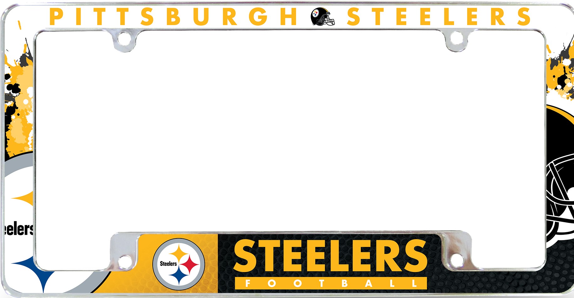 Pittsburgh STEELERS All Over Chrome License Plate Frame