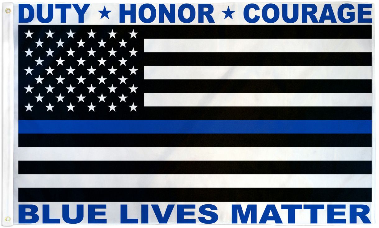USA Blue Lives Matter Polyester FLAG