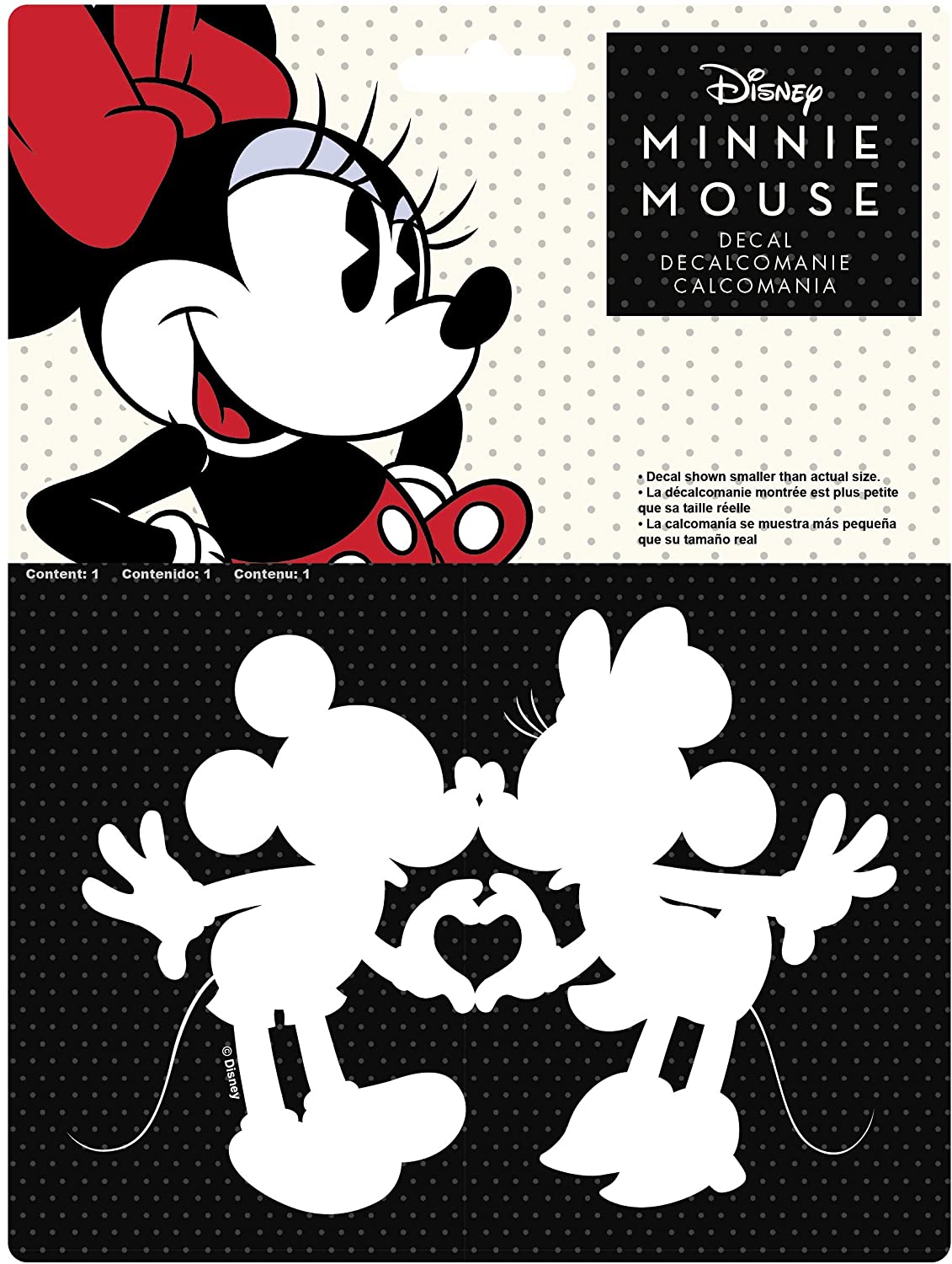 Mickey And Minnie Mouse Kissing Vinyl DECAL