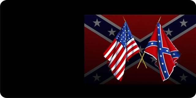 Confederate-US FLAG Crossed with Black Rebel Plate