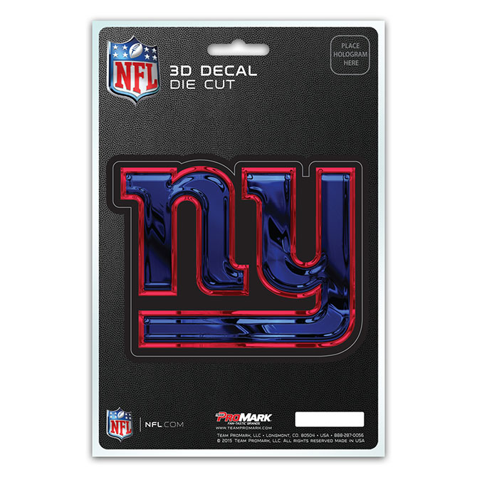 NEW York Giants Die Cut 3D Decal