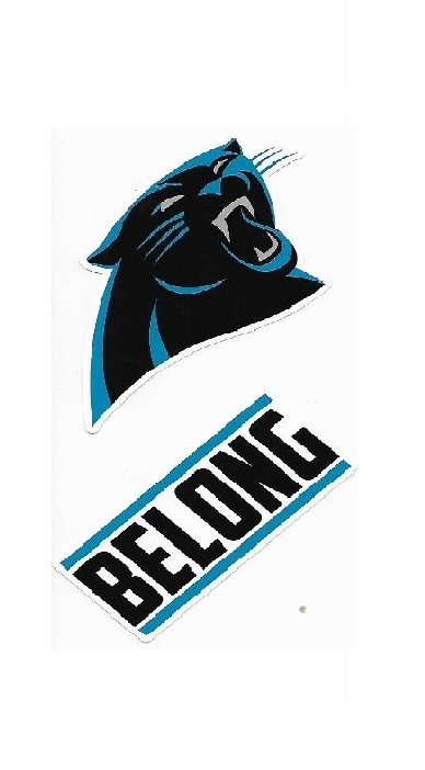 Carolina Panthers Double Up Die Cut Vinyl STICKERS