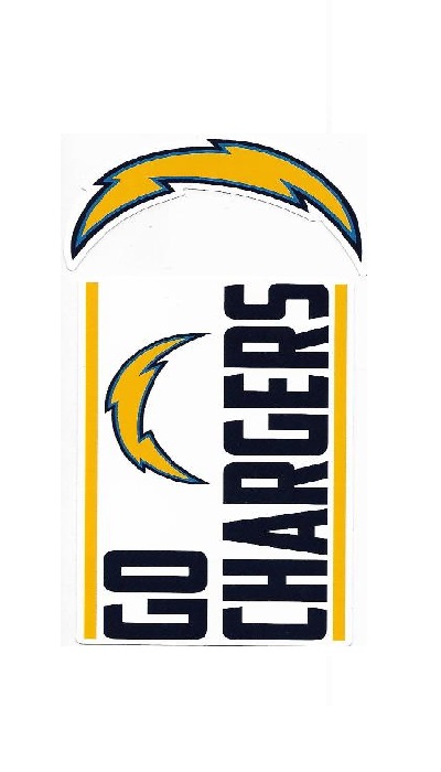 Los Angeles Chargers Double Up Die Cut Vinyl STICKERS