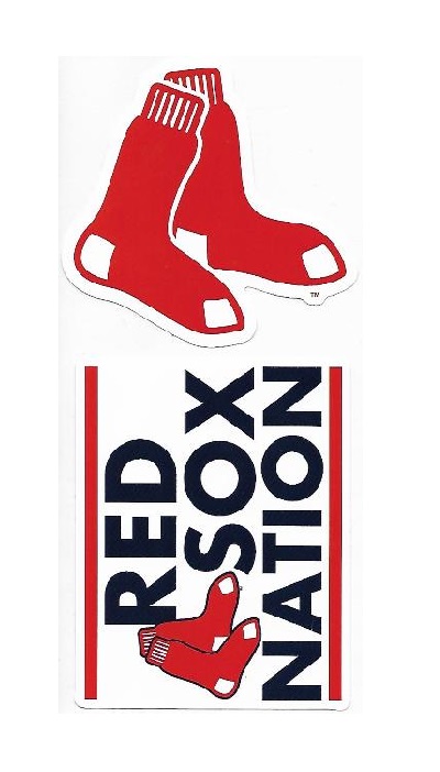 Boston RED SOX Double Up Die Cut Vinyl Stickers