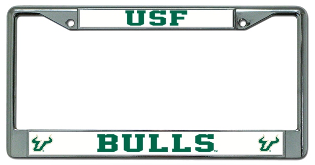 South Florida Bulls Chrome License Plate Frame