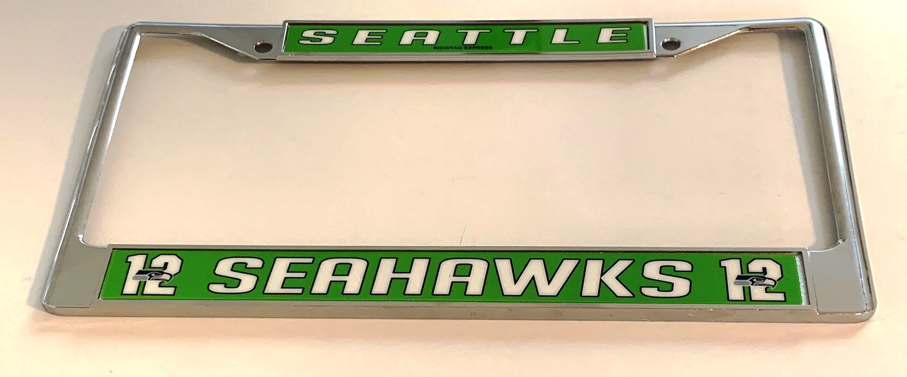 Seattle Seahawks JERSEY #12 Chrome License Plate Frame