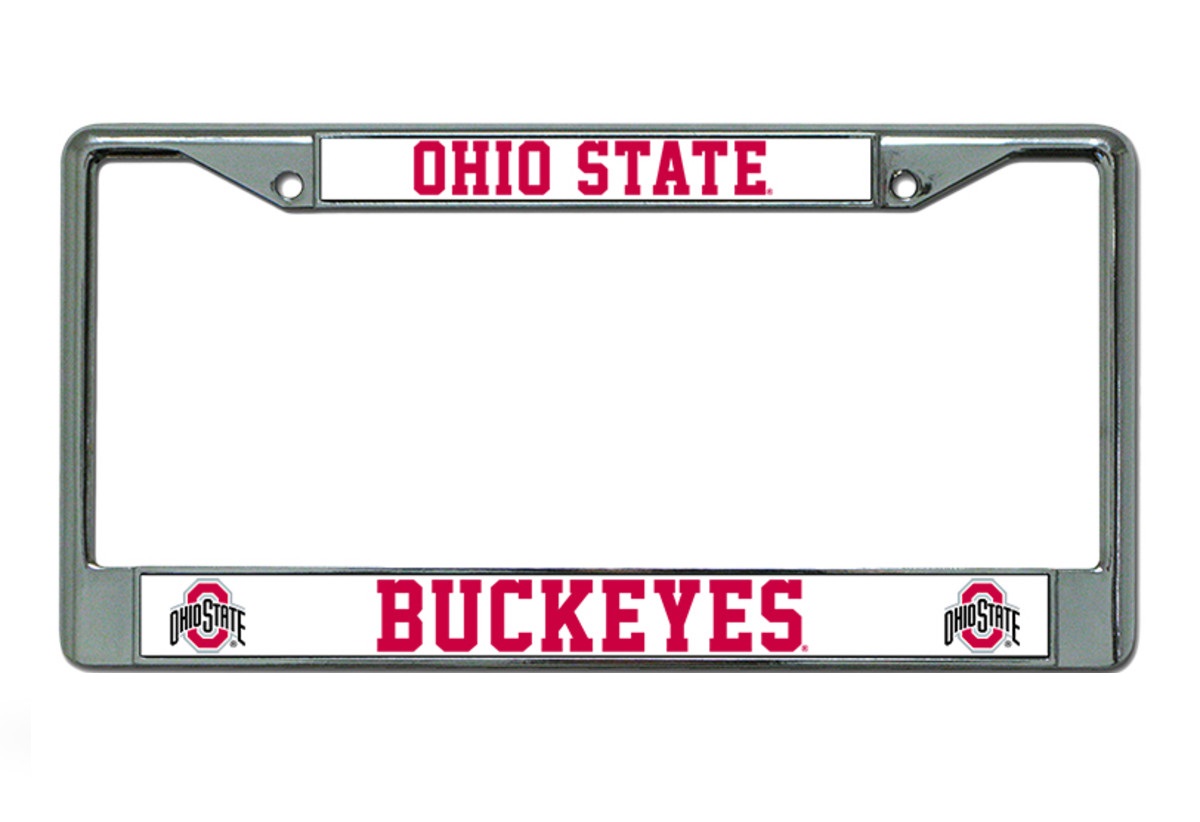 Ohio State Buckeyes Chrome LICENSE PLATE Frame