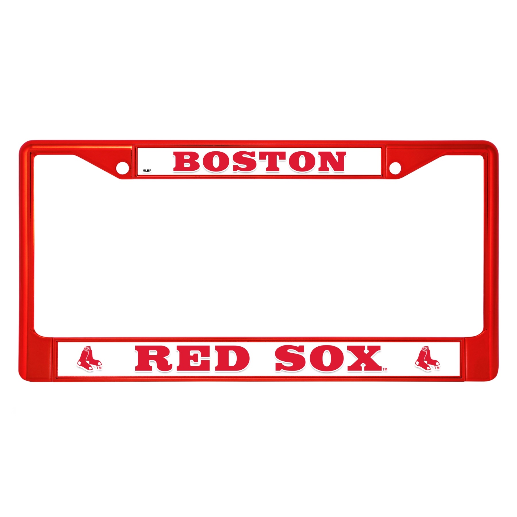 Boston RED SOX Anodized RED License Plate Frame