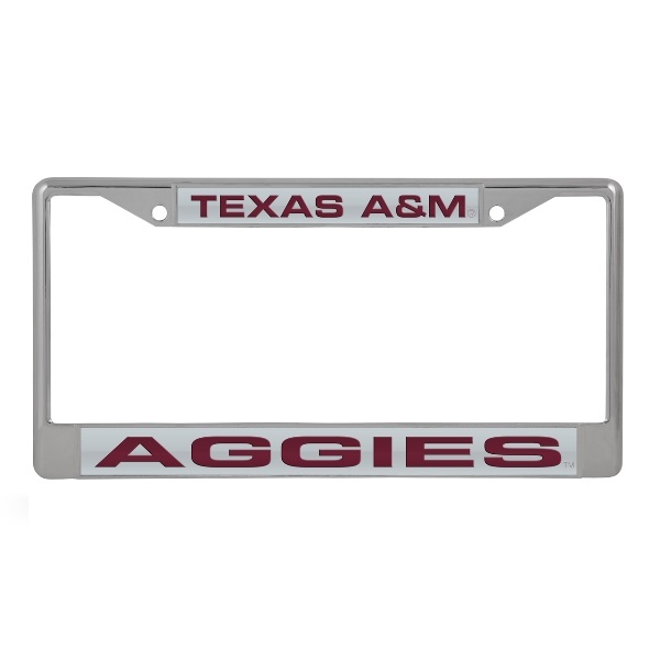 Texas A&M Aggies Laser Chrome License Plate FRAME