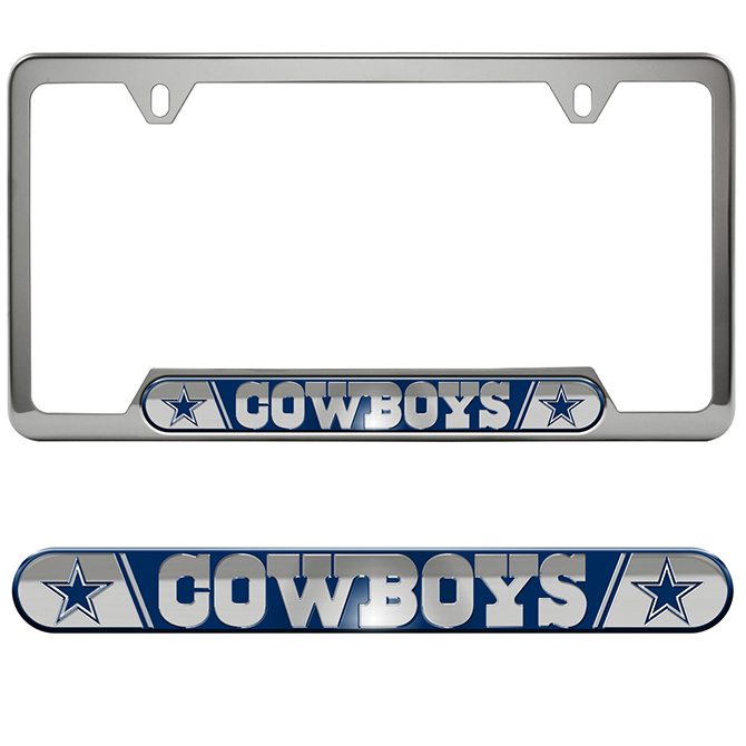 DALLAS COWBOYS Premium Stainless License Plate Frame