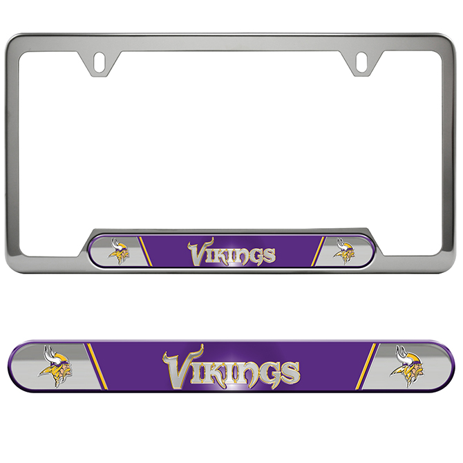 Minnesota Vikings Premium Stainless License Plate FRAME