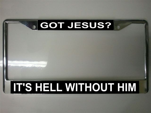 Got Jesus Photo License Plate Frame Free SCREW Caps Included