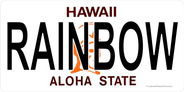 HA Rainbow Photo LICENSE PLATE Free Personalization on this PLATE