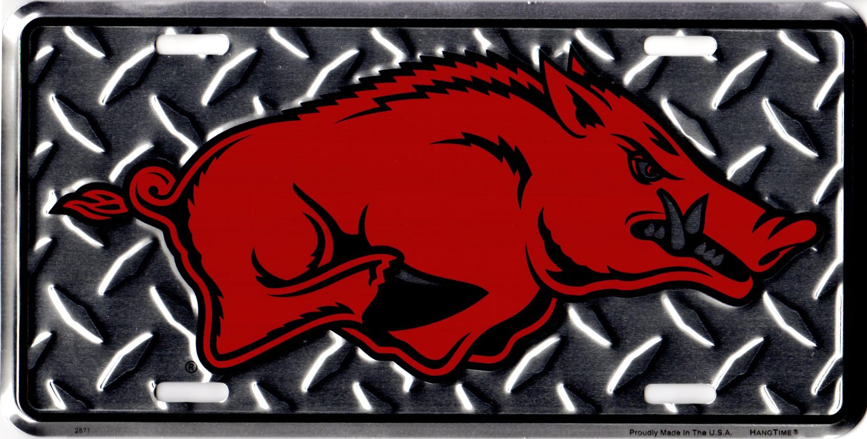 Arkansas Razorbacks DIAMOND License Plate