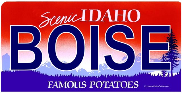 ID Boise Photo LICENSE PLATE  Free Personalization on this PLATE