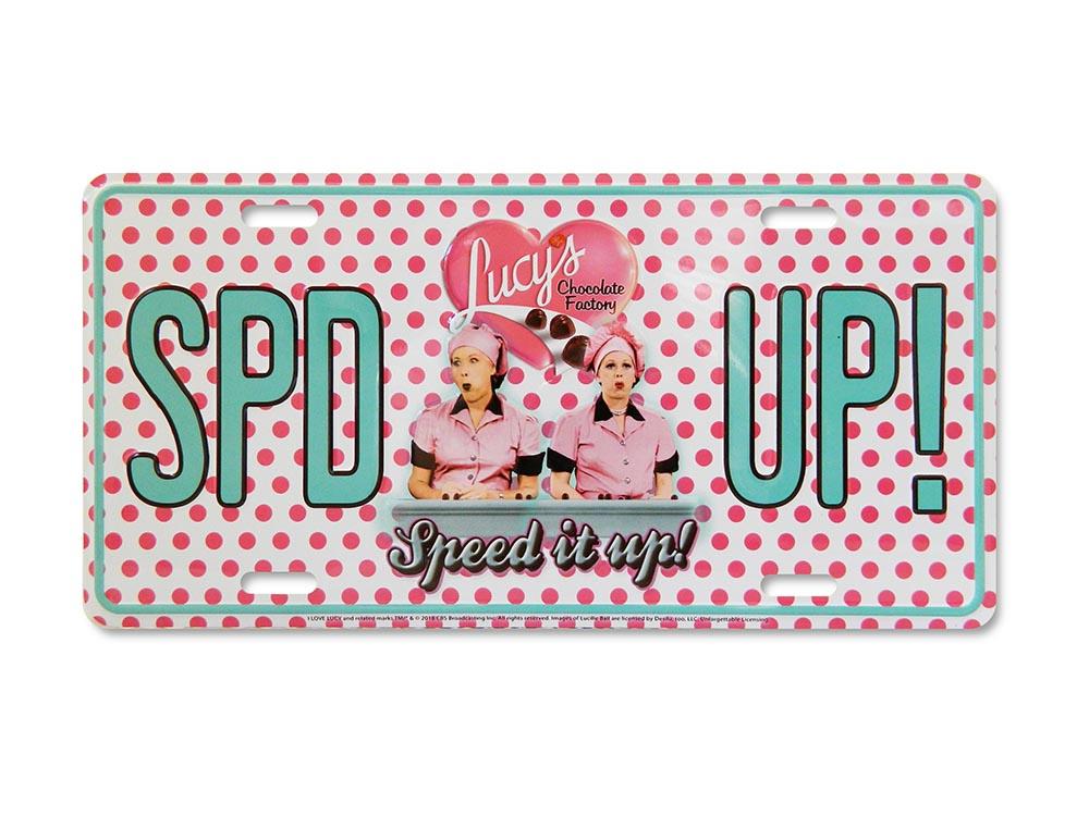 I Love Lucy Chocolate SPD UP Metal LICENSE PLATE