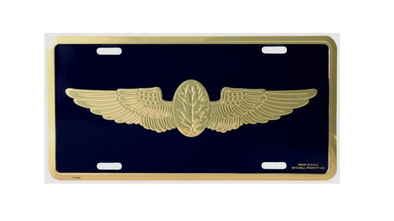 U.S. Navy Medical Service Corps Blue with GOLD Imprint License Plate