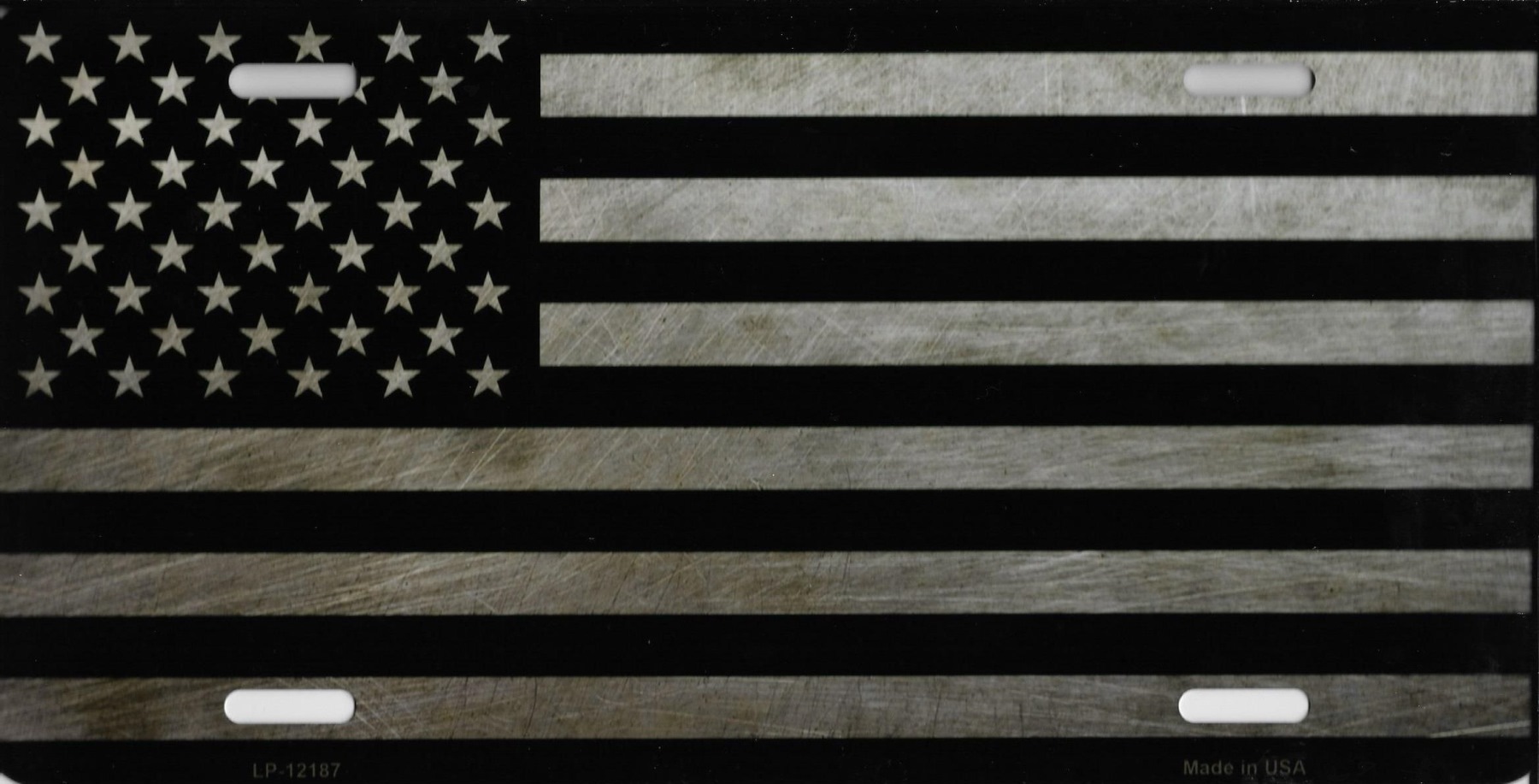 American FLAG Metal License Plate