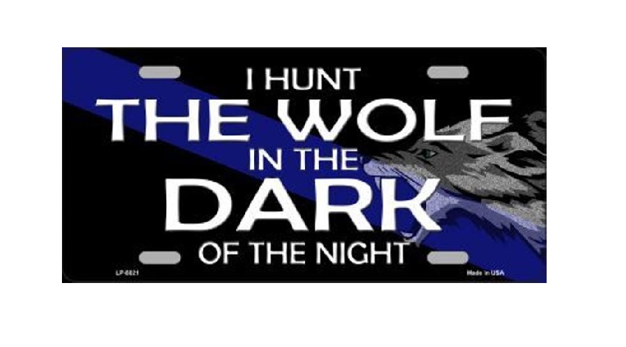 Hunt The Wolf Metal LICENSE PLATE