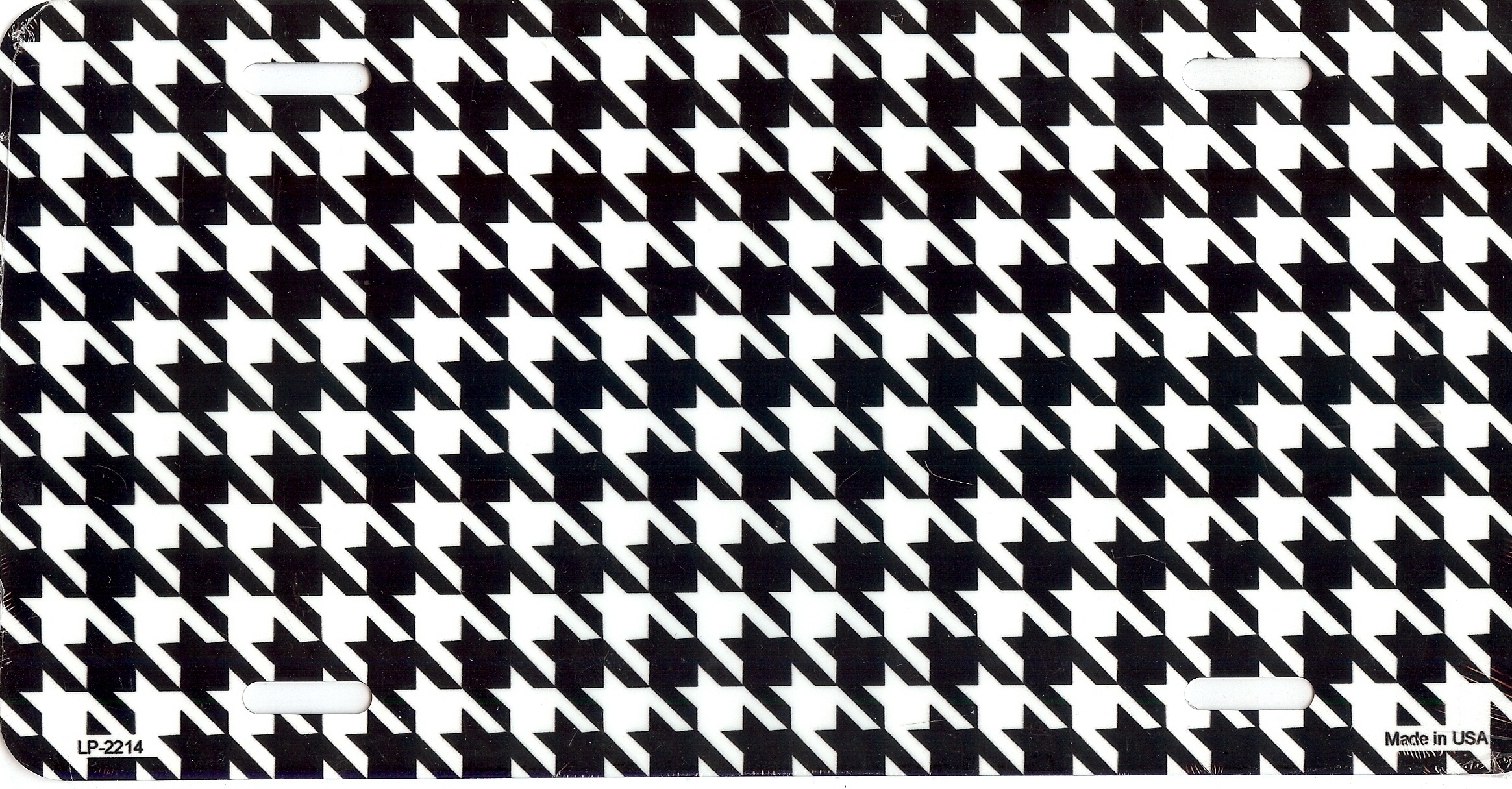 Houndstooth - White And Black Metal LICENSE