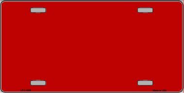 Red Metallic Solid Background Metal LICENSE PLATE