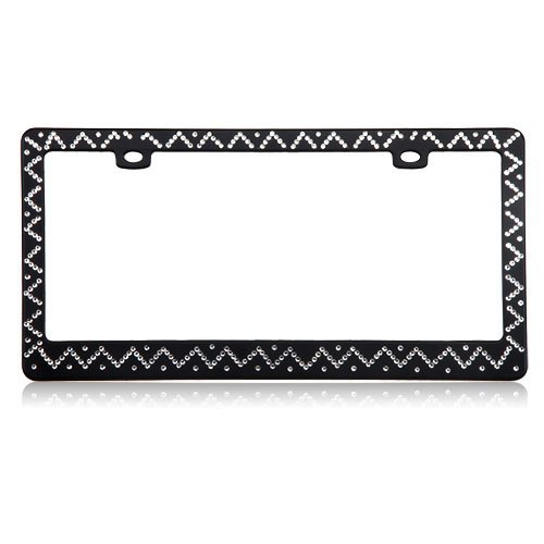 Chevron DIAMOND Black License Plate Frame