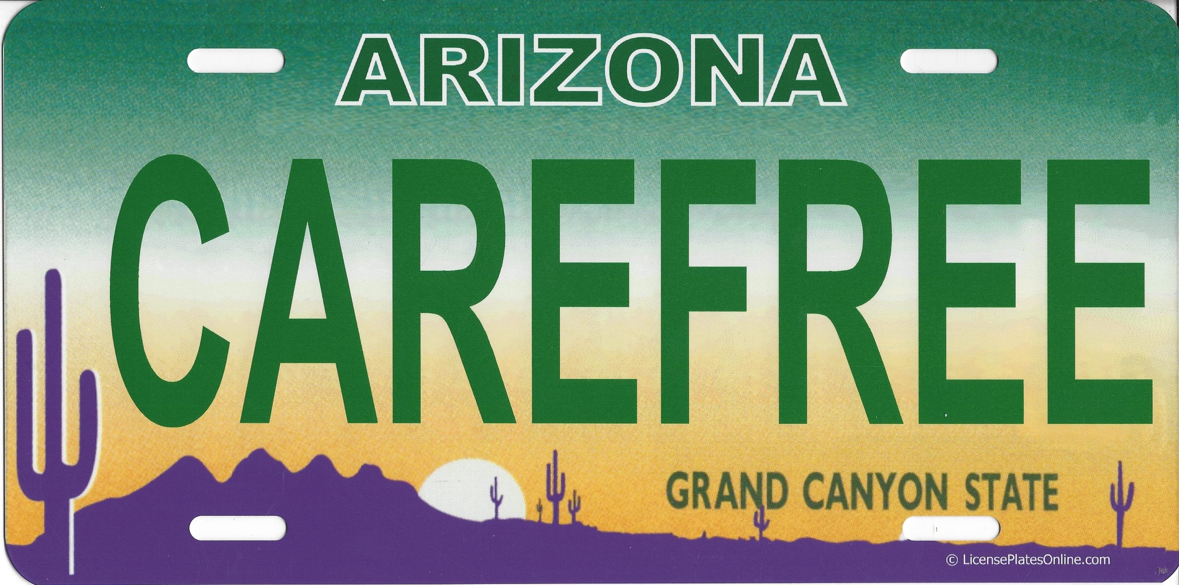 Arizona Carefree Photo LICENSE PLATE  Free Personalization on this PLATE