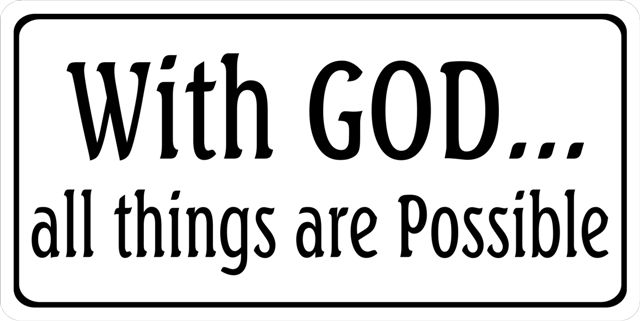 With God All Things Are Possible PLATE