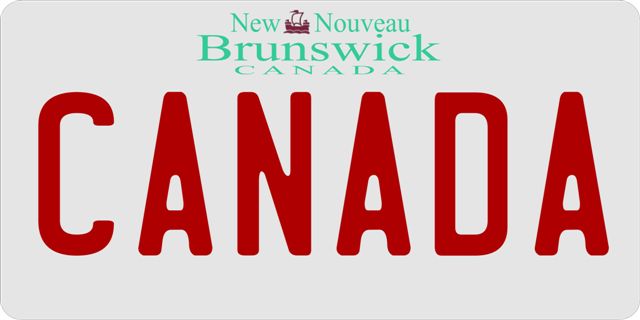 Canada New Brunswick Photo LICENSE PLATE  Free Personalization on this PLATE