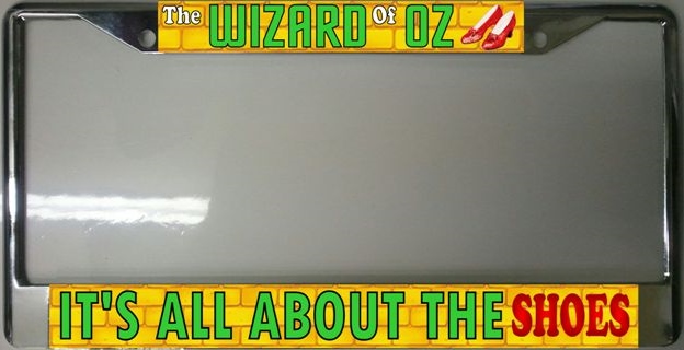 Wizard Of Oz Ruby SLIPPERS Photo License Plate Frame Free Screw Caps Included