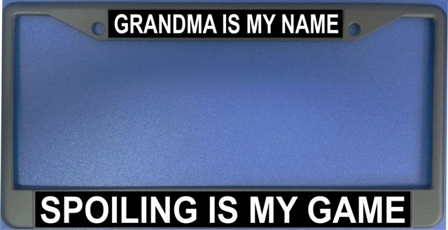 Grandma Is My Name Photo License Plate FRAME Free Screw Caps Included
