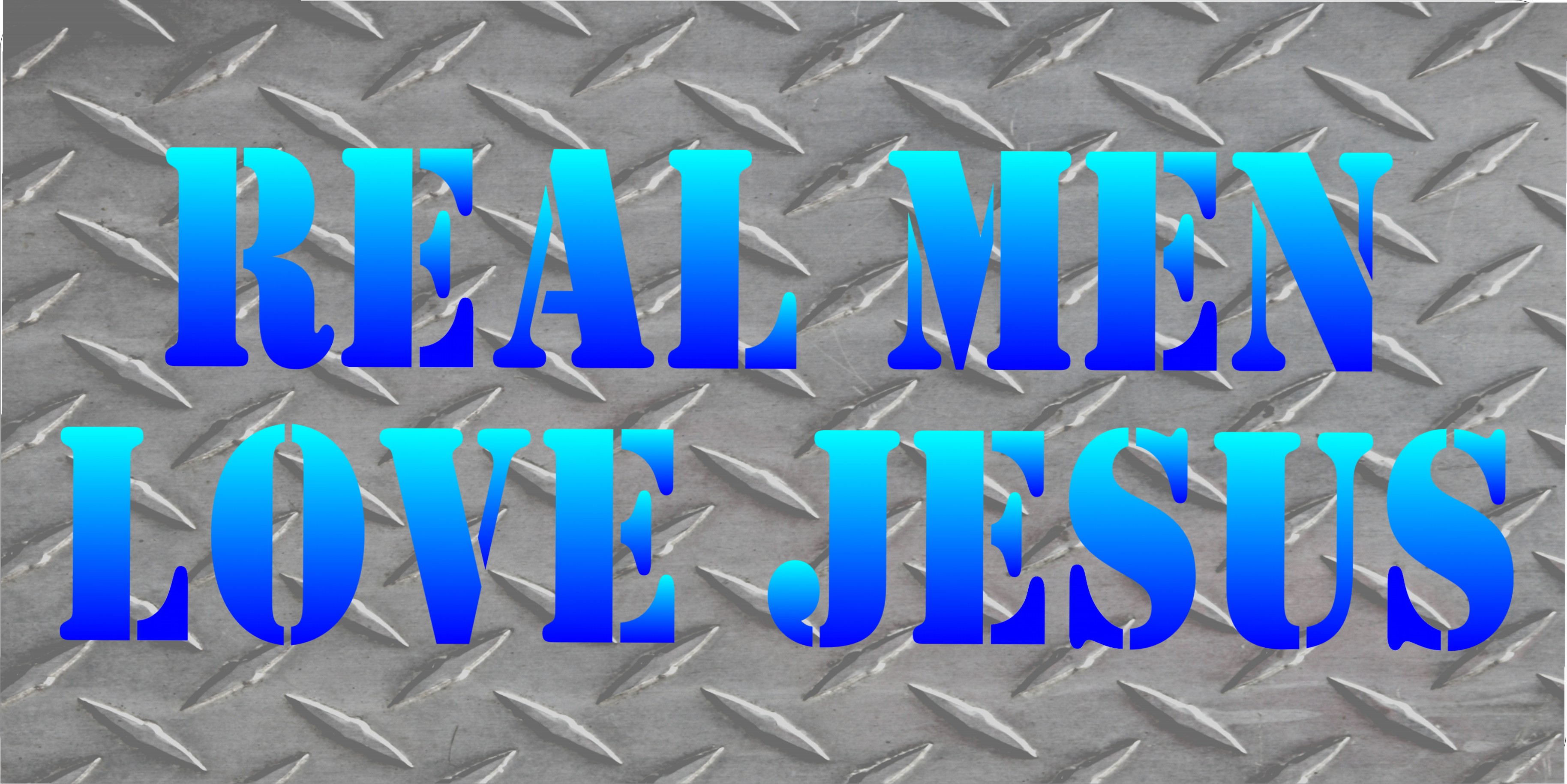 Real Men Love Jesus Silver DIAMOND Plate