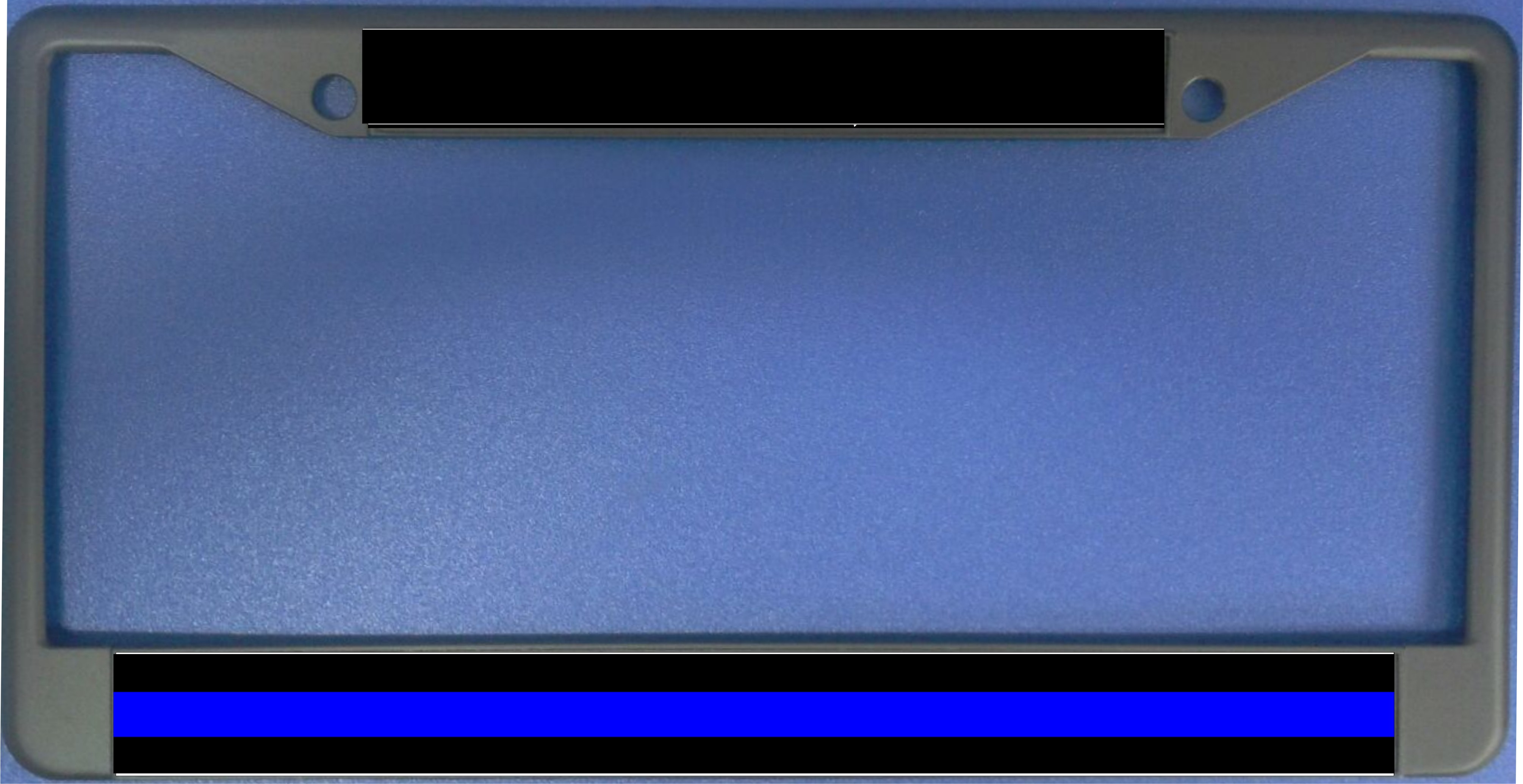 Police Thin Blue Line Photo License Plate FRAME