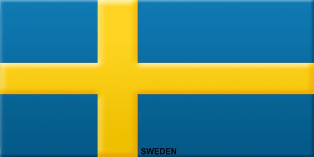 Sweden FLAG Photo License Plate  Free Personalization on this Plate