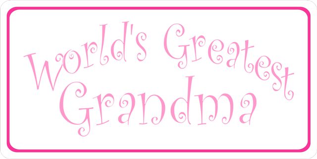 Worlds Greatest Grandma Photo LICENSE PLATE