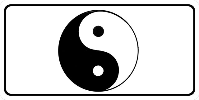 Yin And Yang Photo License Plate