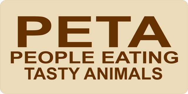 PETA People Eating Tasty ANIMALs Plate