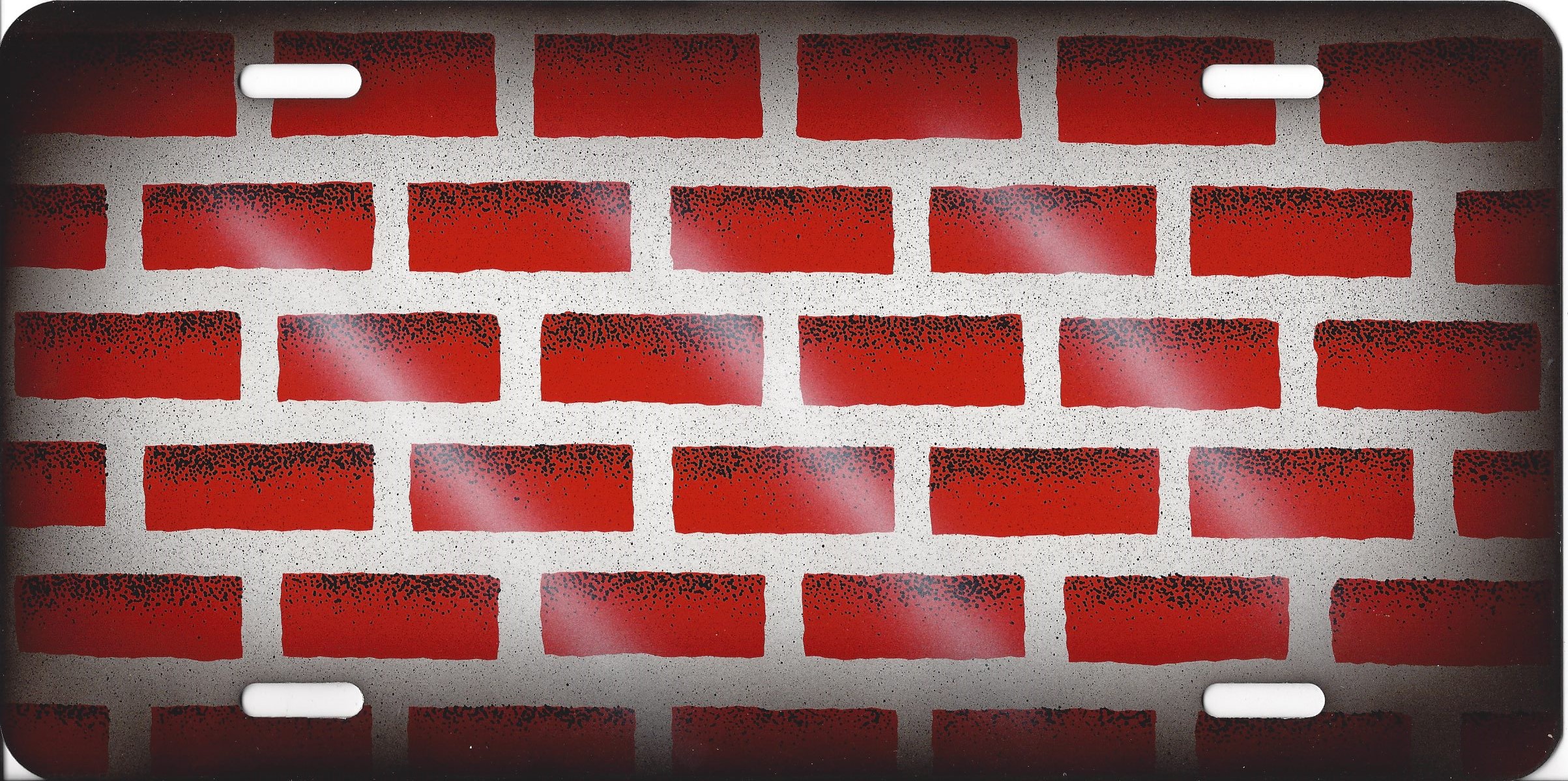 Full Red Brick Wall Photo LICENSE PLATE  Free Personalization on this PLATE