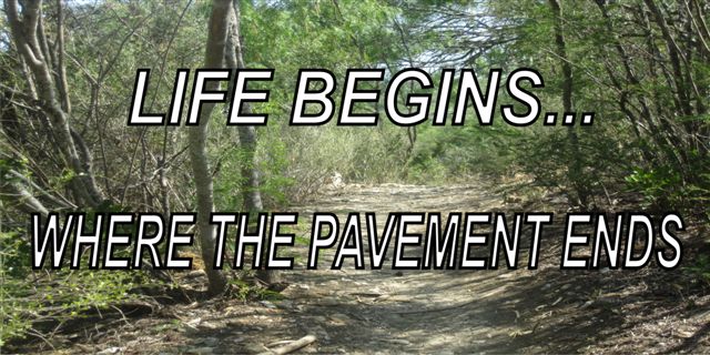 Life Begins Where The Pavement Ends Plate