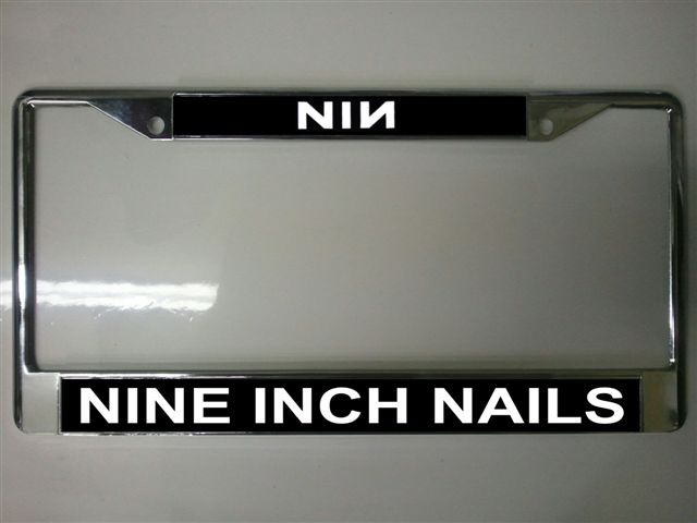 Nine Inch NAILS Photo License Plate Frame  Free Screw Caps with this Frame