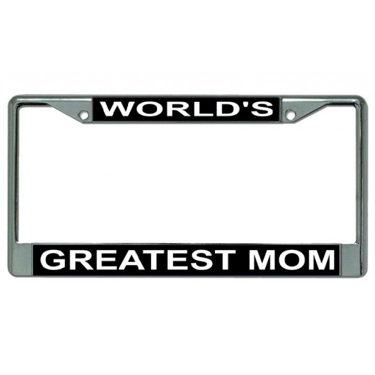 World's Greatest Mom Photo License Plate Frame Free SCREW Caps with this Frame