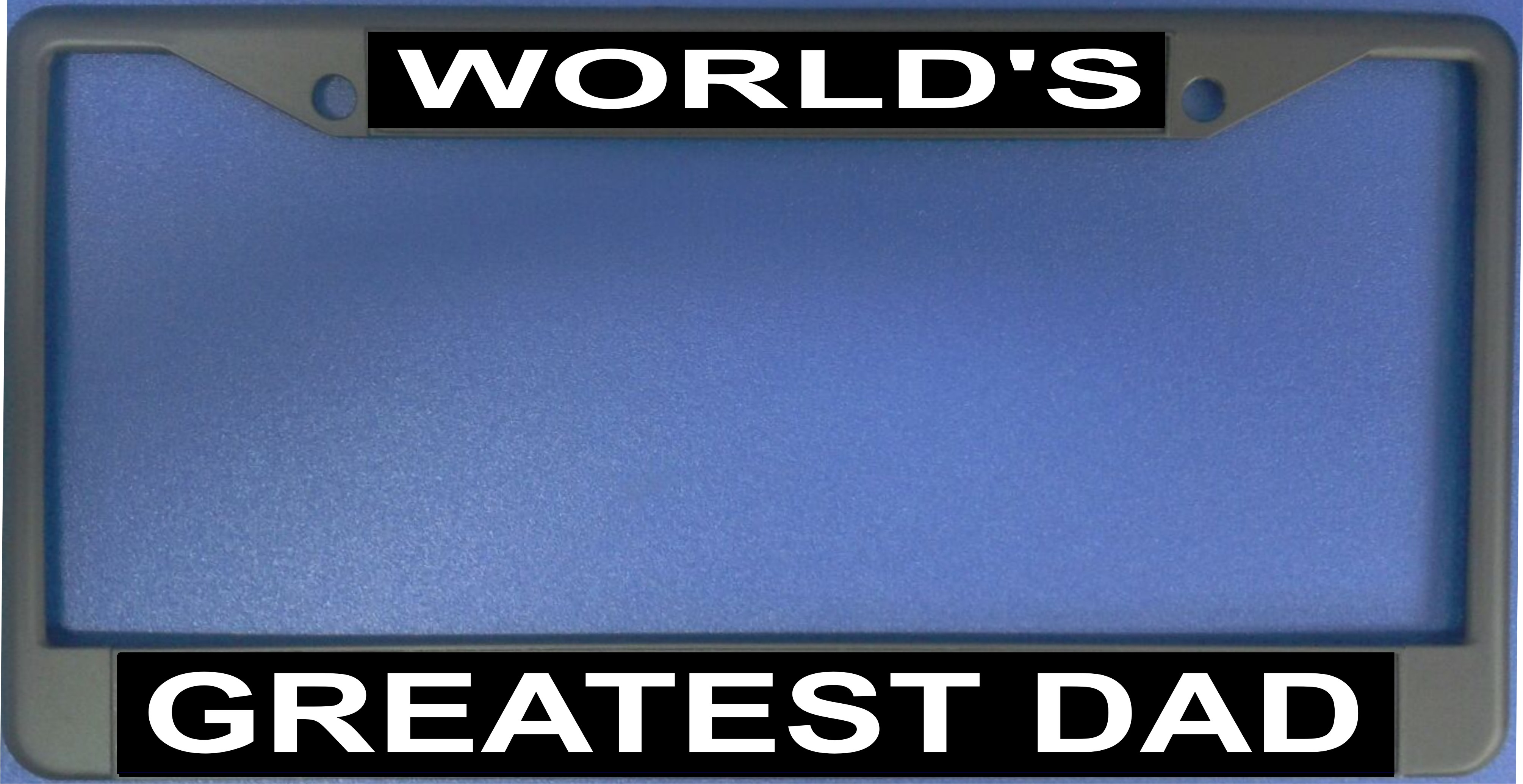 World's Greatest Dad Photo License Plate Frame Free SCREW Caps with this Frame