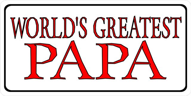 World's Greatest Papa Photo LICENSE PLATE