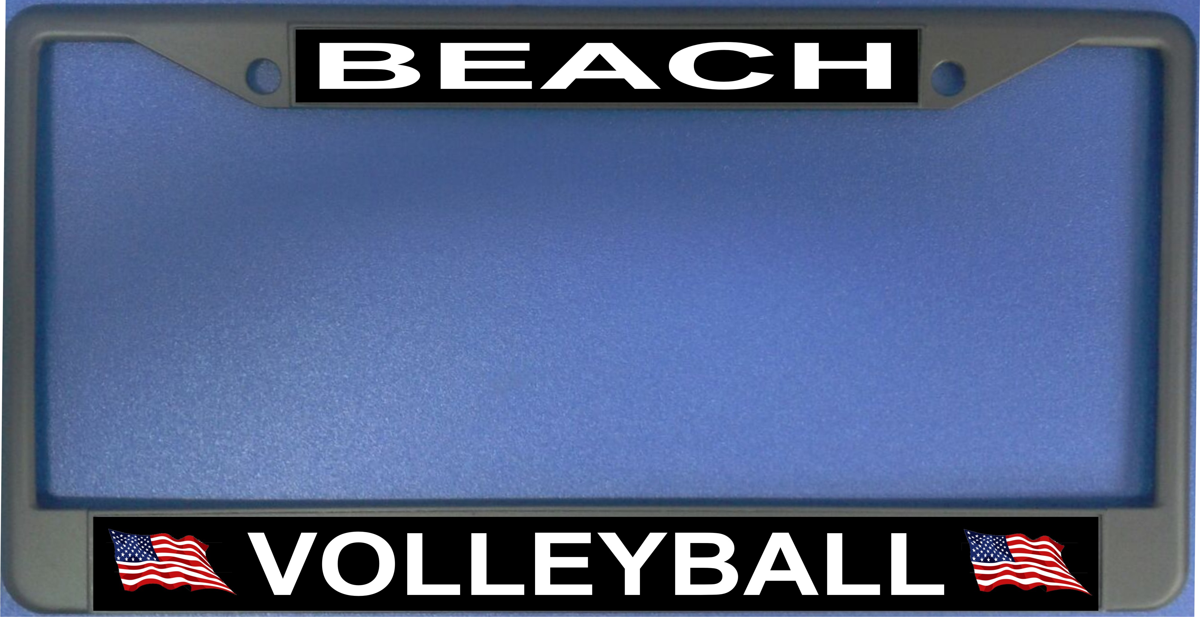 Beach VOLLEYBALL Photo License Plate Frame  Free Screw Caps with this Frame