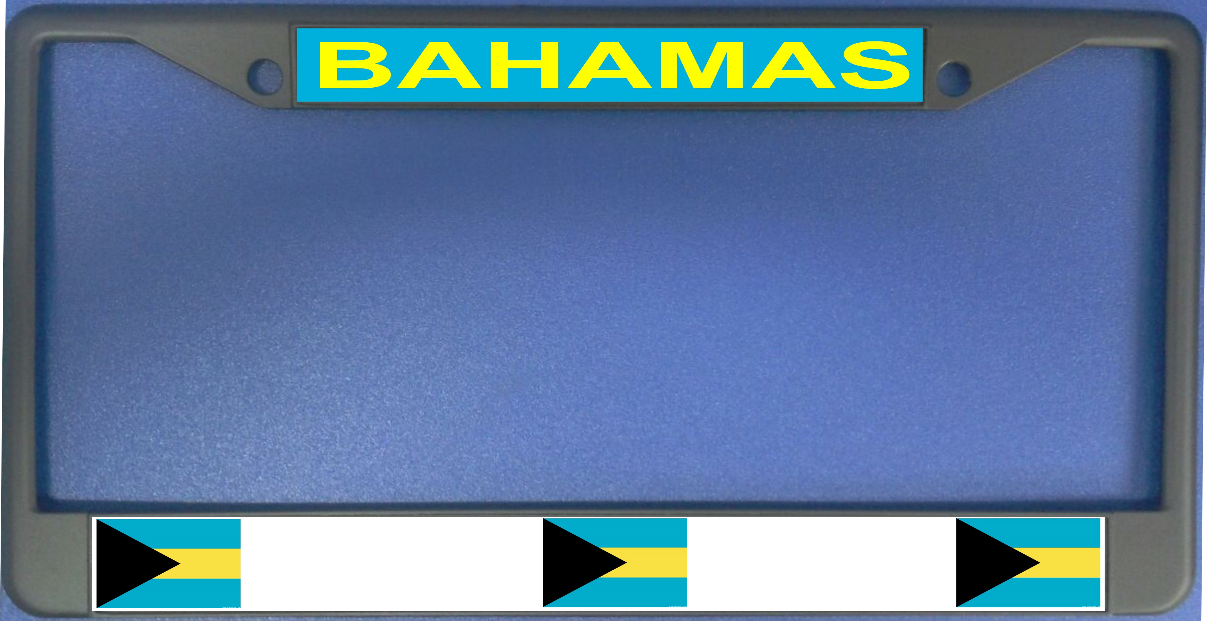 Bahamas FLAG Photo License Plate Frame  Free Screw Caps with this Frame